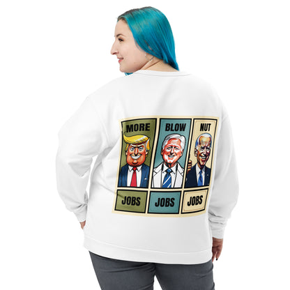 Unisex Sweatshirt More Jobs Blow Jobs and Nut Jobs