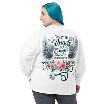 Unisex Sweatshirt Not all Angels have wings some have Stethoscopes