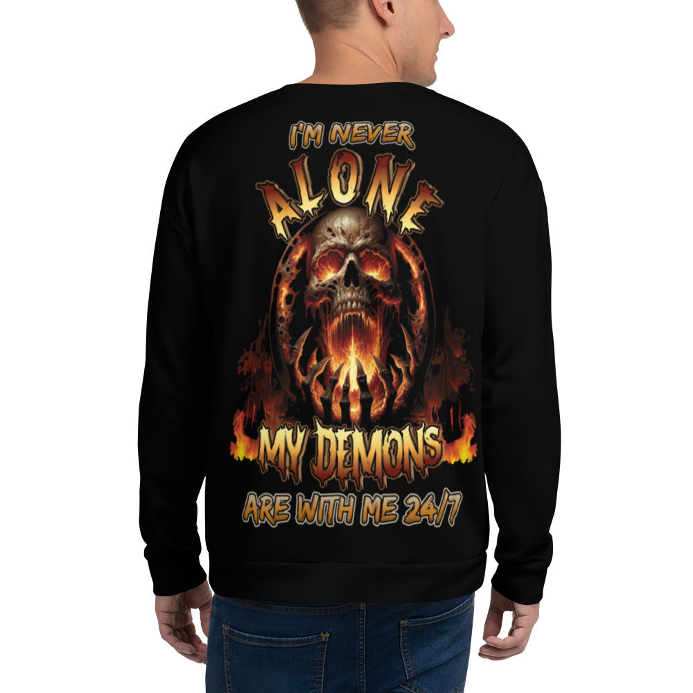 Unisex Sweatshirt I'm never alone My demons are with me 24/7 VERSION 2