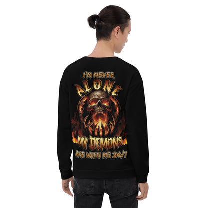 Unisex Sweatshirt I'm never alone My demons are with me 24/7 VERSION 2