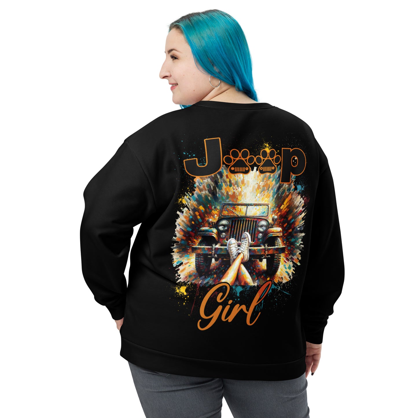 Unisex Sweatshirt Jeep Girl 4