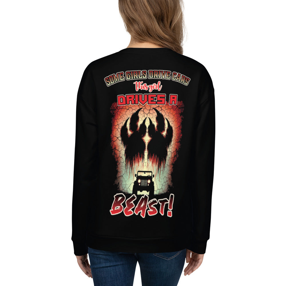 Unisex Sweatshirt Some Girl drives cars This girl drives a BEAST 2