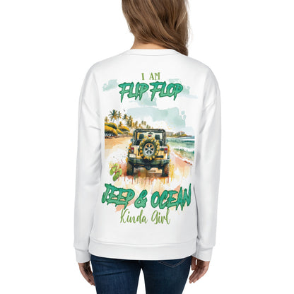 Unisex Sweatshirt I am Flip Flop JEEP AND OCEAN