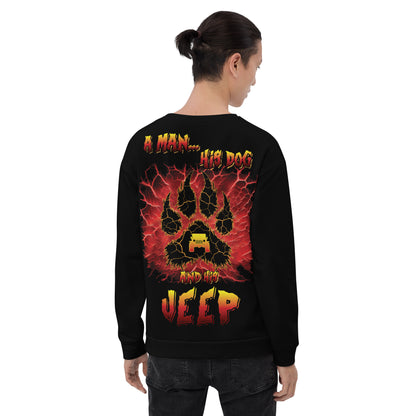 Unisex Sweatshirt A man his dog and his JEEP 2