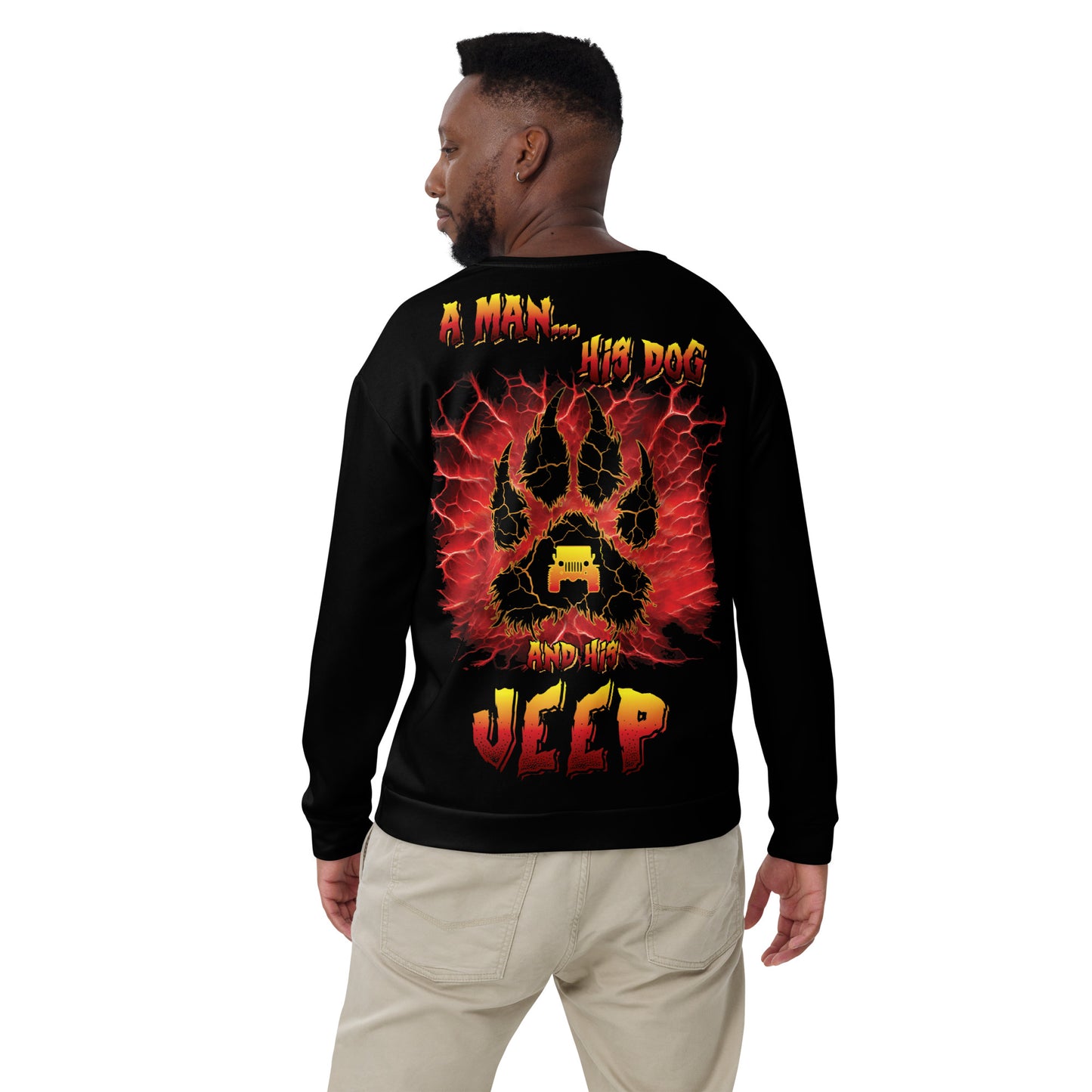 Unisex Sweatshirt A man his dog and his JEEP 2