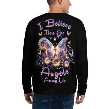 Unisex Sweatshirt I believe there are Angels Among us BLACK