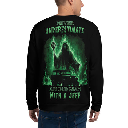 Unisex Sweatshirt NEVER UNDERESTIMATE AN OLD MAN WITH A JEEP 2