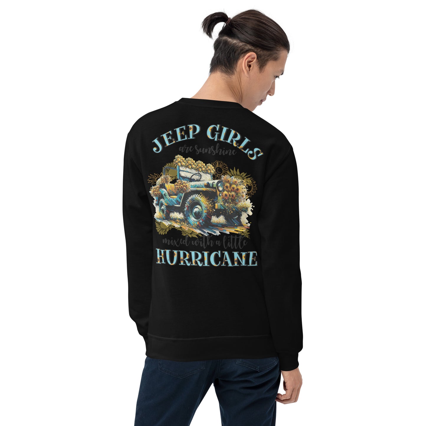 Unisex Sweatshirt Jeep Girl Hurricane