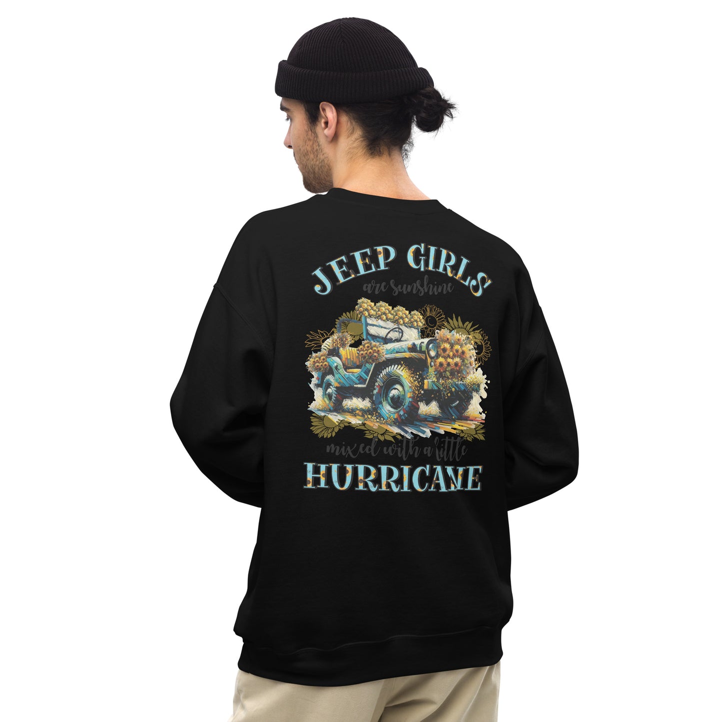 Unisex Sweatshirt Jeep Girl Hurricane