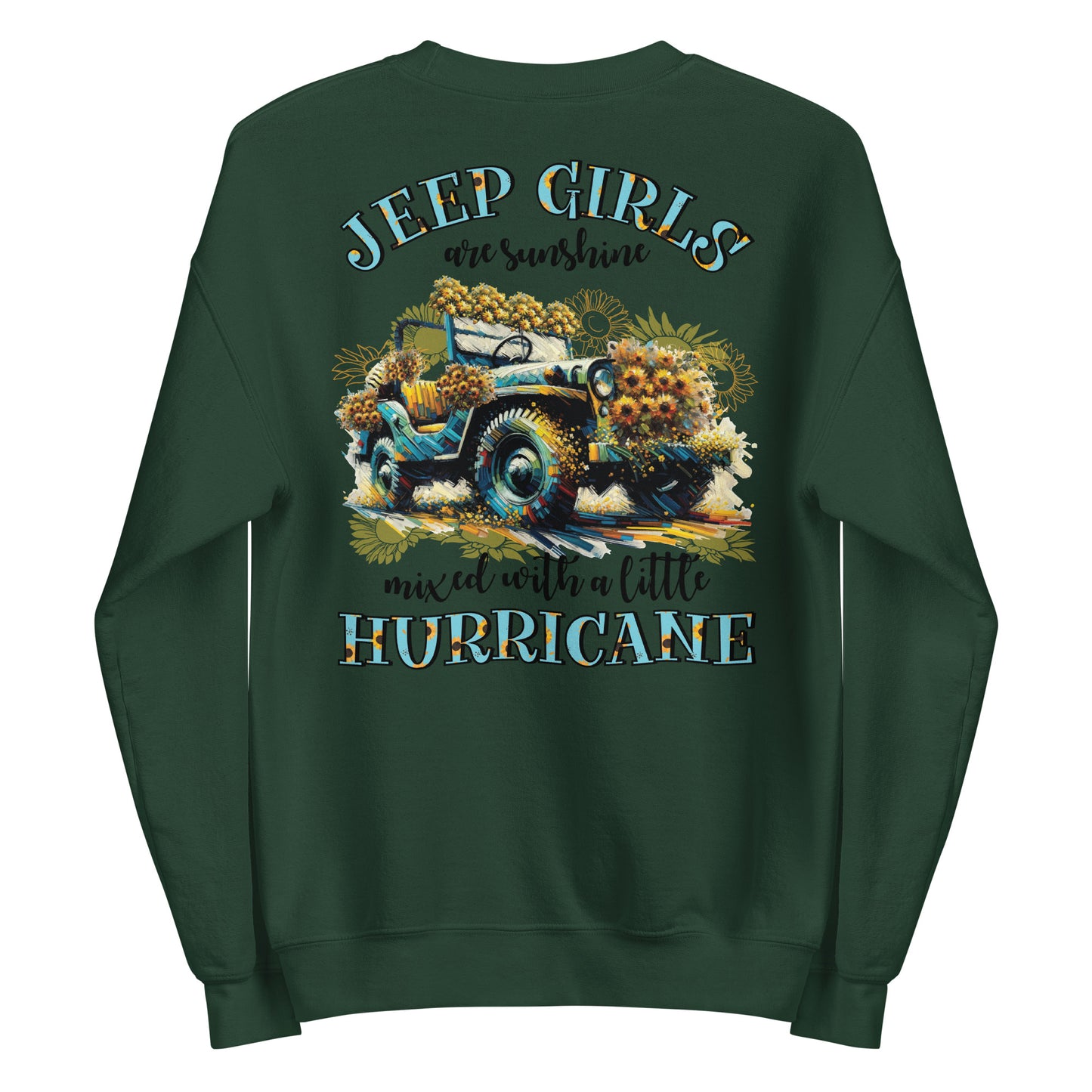 Unisex Sweatshirt Jeep Girl Hurricane