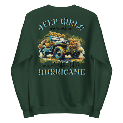 Unisex Sweatshirt Jeep Girl Hurricane