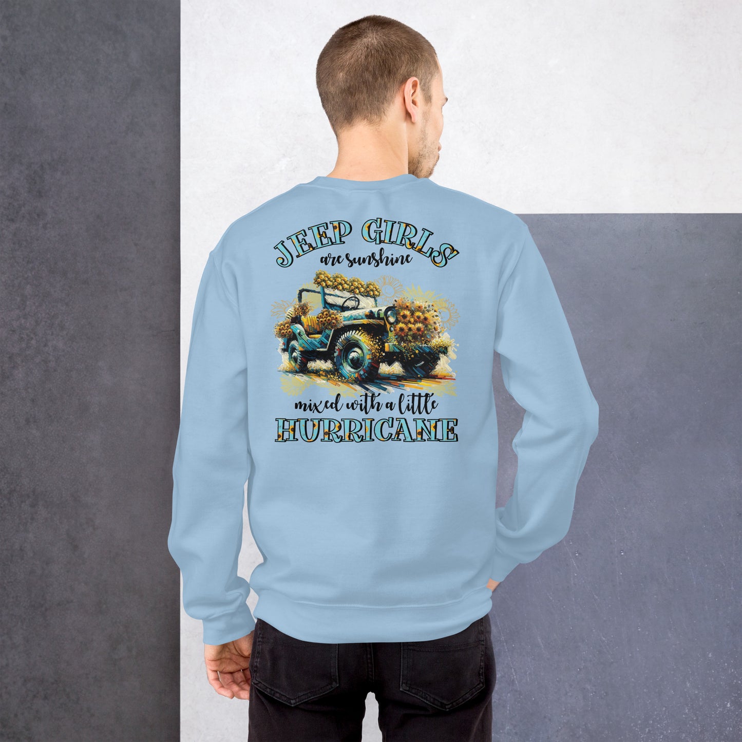 Unisex Sweatshirt Jeep Girl Hurricane