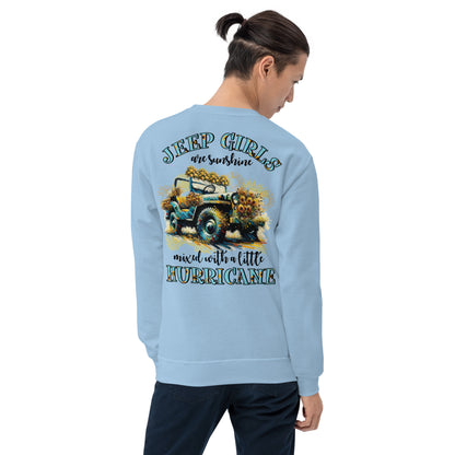 Unisex Sweatshirt Jeep Girl Hurricane