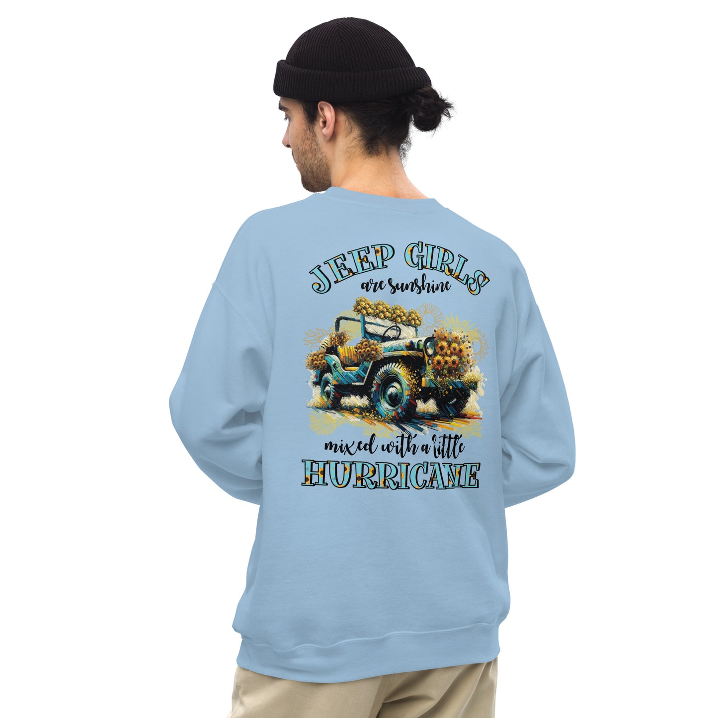 Unisex Sweatshirt Jeep Girl Hurricane