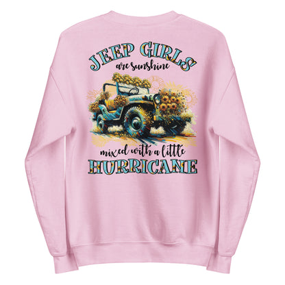 Unisex Sweatshirt Jeep Girl Hurricane