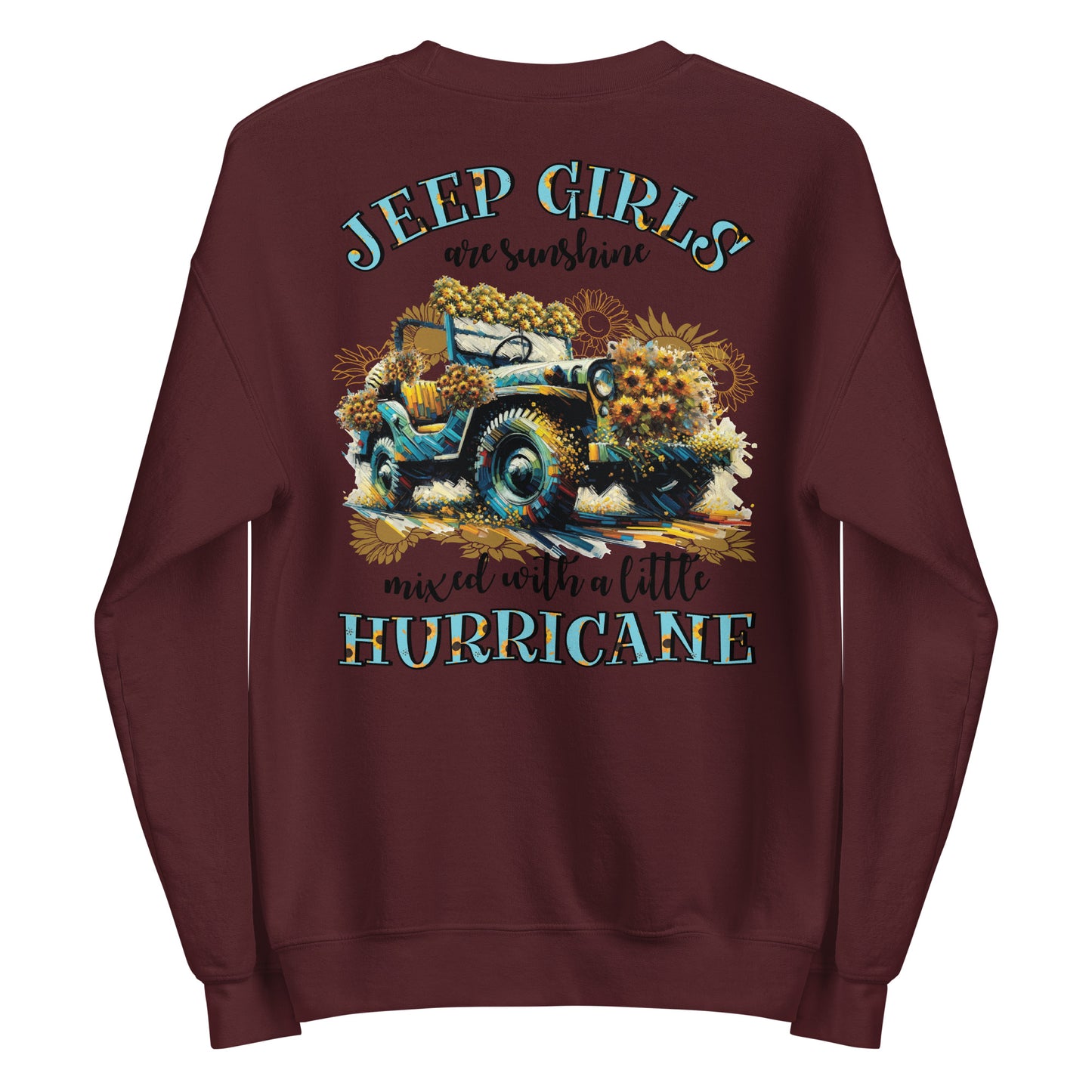 Unisex Sweatshirt Jeep Girl Hurricane