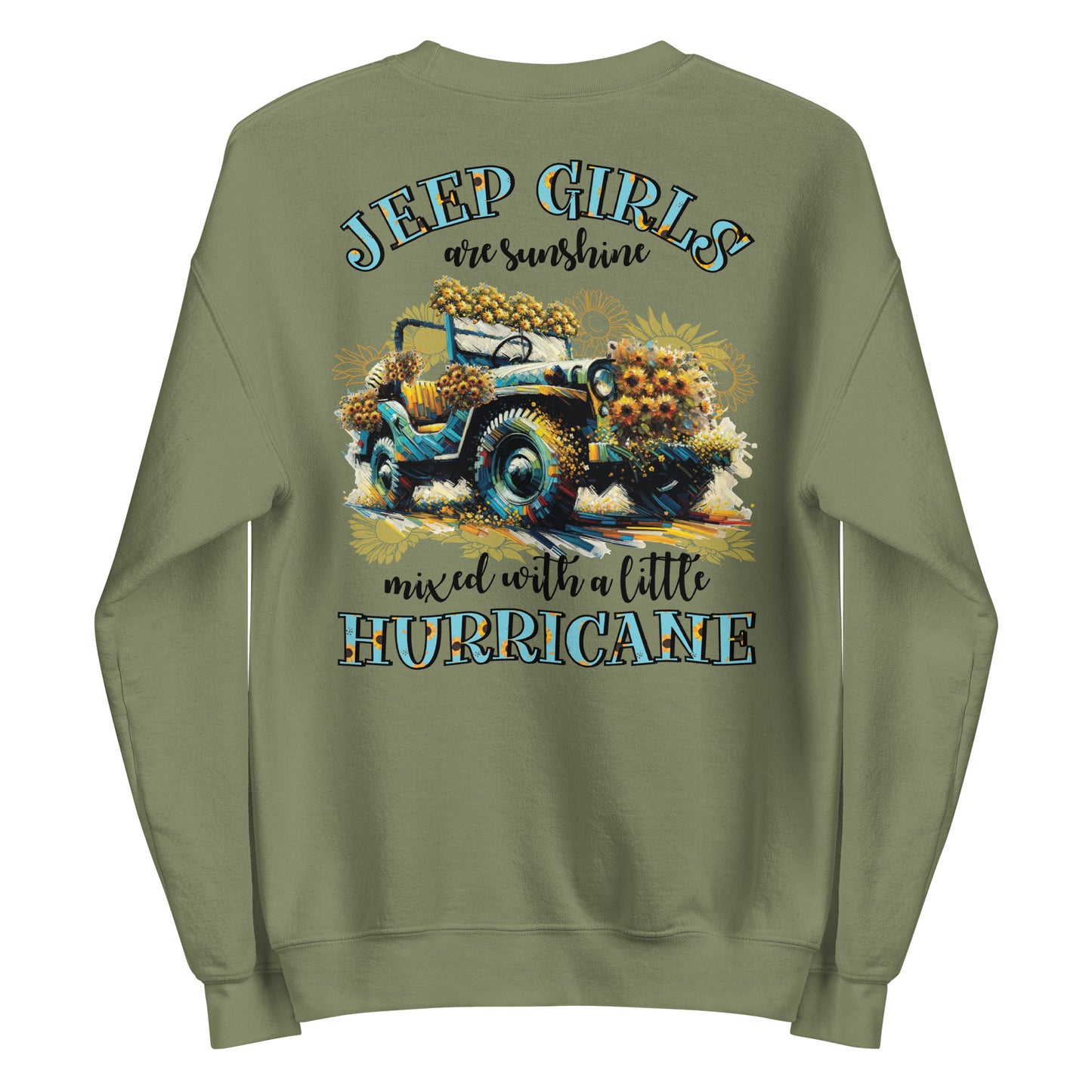 Unisex Sweatshirt Jeep Girl Hurricane