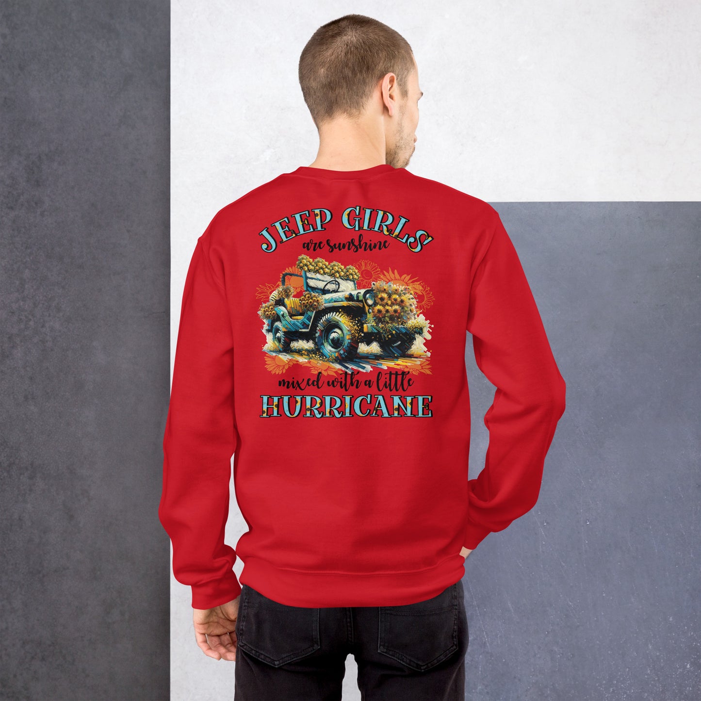 Unisex Sweatshirt Jeep Girl Hurricane