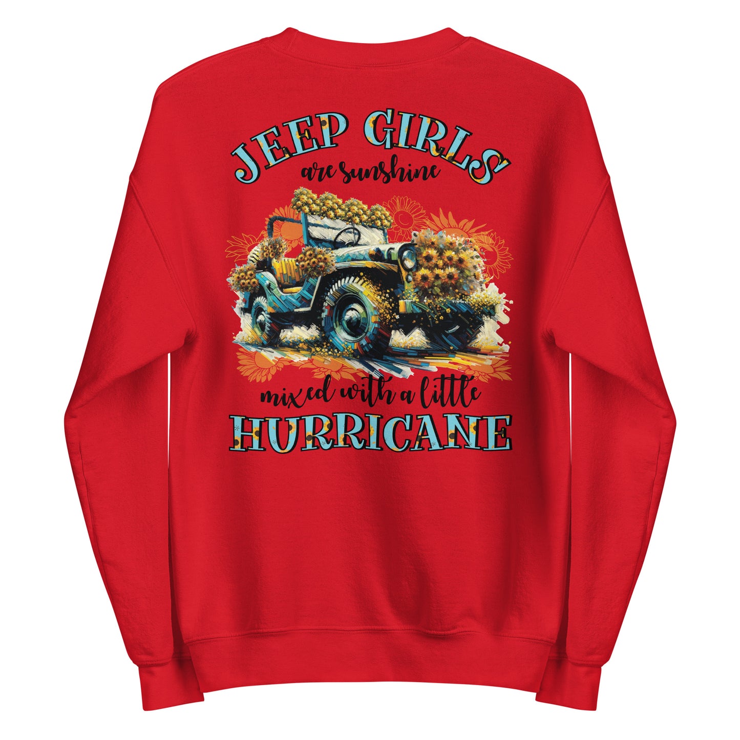 Unisex Sweatshirt Jeep Girl Hurricane