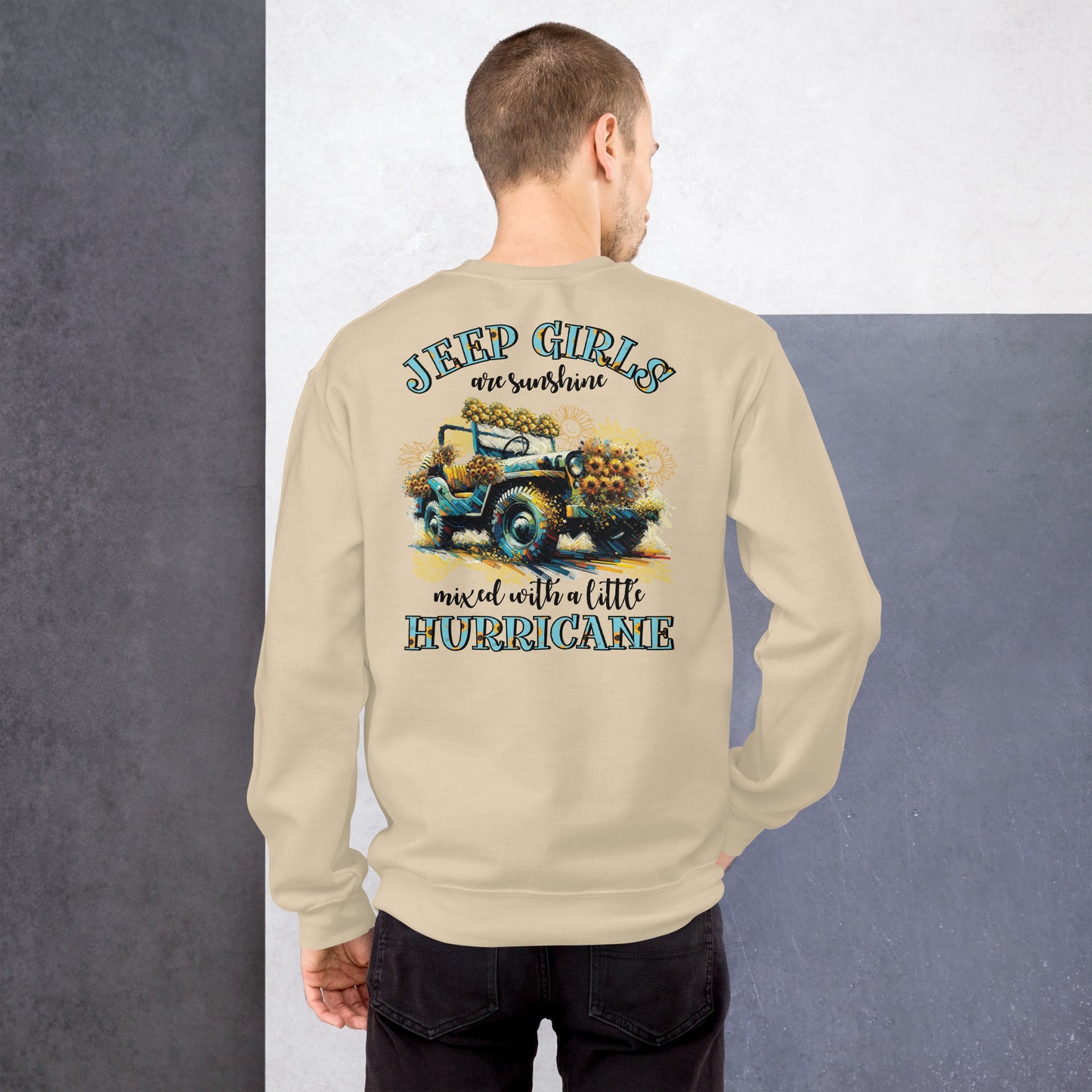 Unisex Sweatshirt Jeep Girl Hurricane