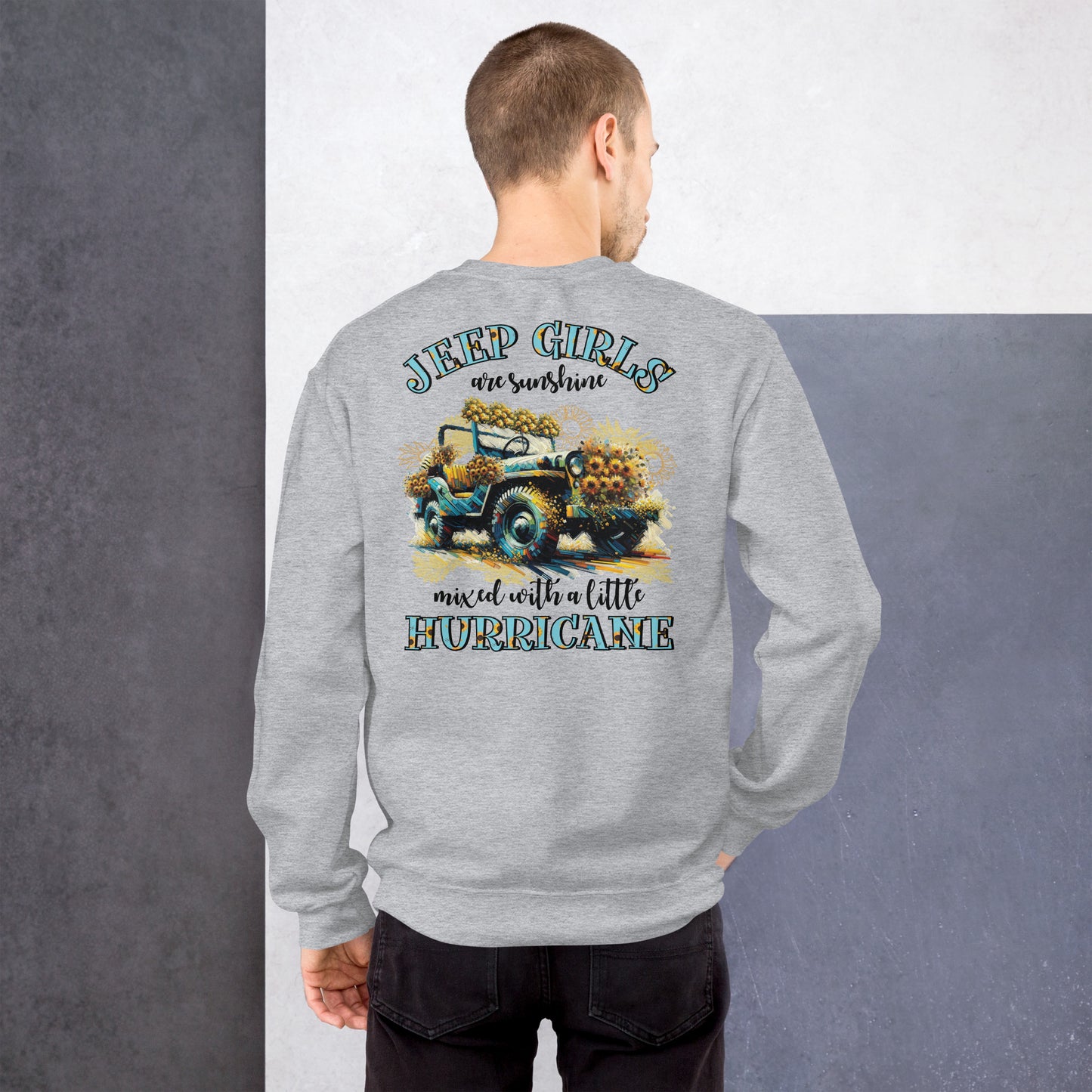 Unisex Sweatshirt Jeep Girl Hurricane