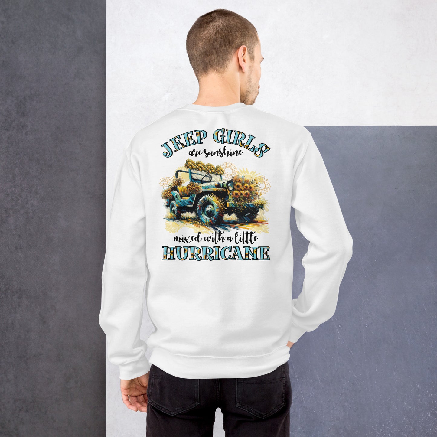 Unisex Sweatshirt Jeep Girl Hurricane